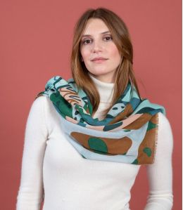 GABY Écharpe en Laine couleur Beige pour Femme Storiatipic - 1 GABY Écharpe en Laine couleur Beige pour Femme Storiatipic - 1