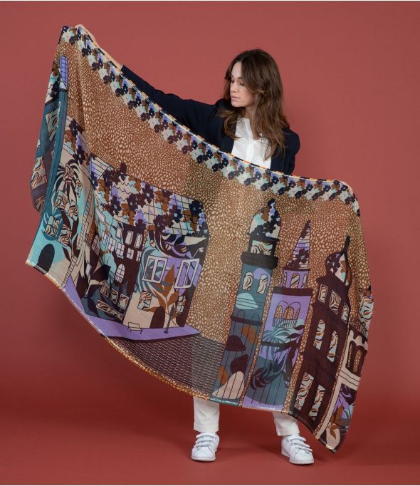 KAREN Wollen Sjaal, Lurex - - Storiatipic