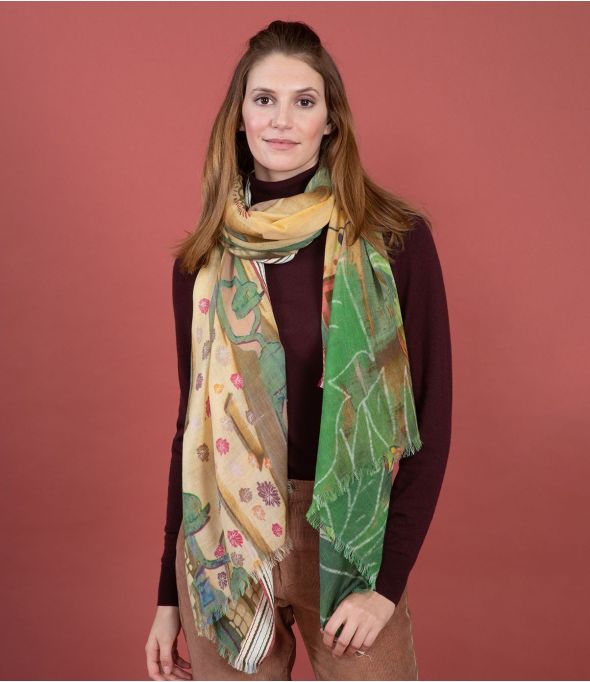 LEONIE Lana, Bufanda de algodón - - Storiatipic