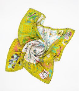 SOANE Bandana en Soie couleur Anis pour Femme Storiatipic - - Storiatipic SOANE Bandana en Soie couleur Anis pour Femme Storiatipic - - Storiatipic