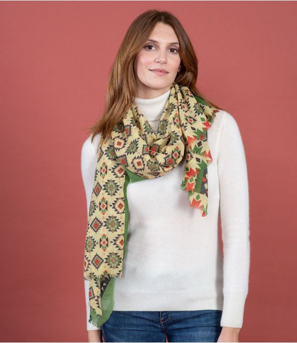 ADLER Écharpe en Laine couleur Beige pour Mixte Storiatipic - - Storiatipic