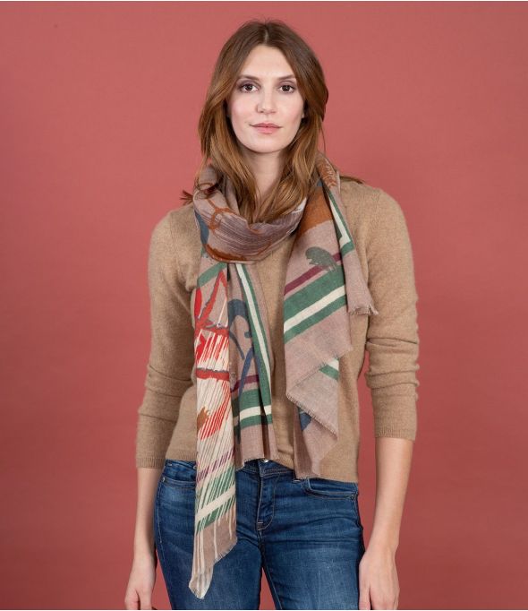 FOLK Lana, bufanda de seda - - Storiatipic