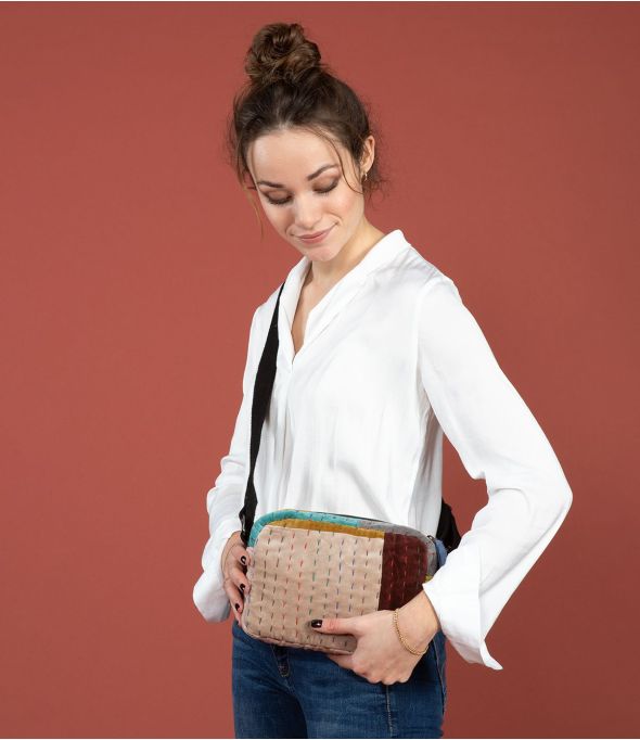 NIGHT KANTHA Borsa piccola in cotone - - Storiatipic
