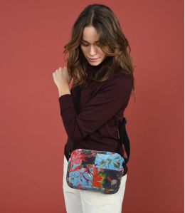 NIGHT PATCHWORK Borsa piccola in cotone - - Storiatipic NIGHT PATCHWORK Borsa piccola in cotone - - Storiatipic