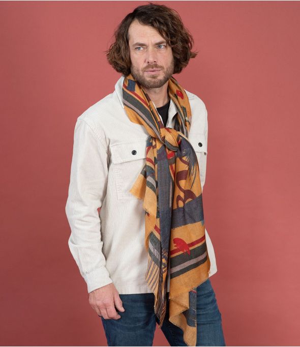 FOLK Écharpe en Laine, Soie - - Storiatipic