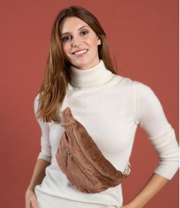 BANANE VELOURS CAMEL Banane en Viscose - - Storiatipic BANANE VELOURS CAMEL Banane en Viscose - - Storiatipic