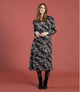 GULIA GRANITE NOIR Robe en Viscose couleur Noir pour Femme Storiatipic - 2