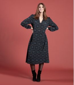GULIA MARGOT MARINE Robe en Viscose - - Storiatipic GULIA MARGOT MARINE Robe en Viscose - - Storiatipic