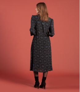 GULIA MARGOT MARINE Robe en Viscose - - Storiatipic GULIA MARGOT MARINE Robe en Viscose - - Storiatipic