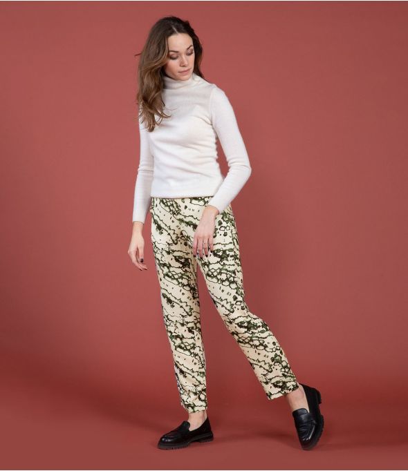 LENY GRANITE BEIGE Hose aus Viskose - - Storiatipic