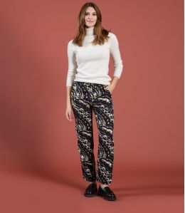LENY GRANITE NOIR Pantalon en Viscose - - Storiatipic LENY GRANITE NOIR Pantalon en Viscose - - Storiatipic