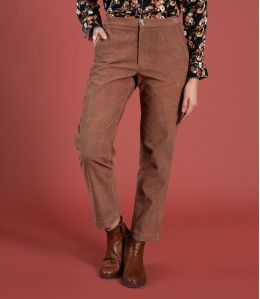 LENY VELOURS CAMEL Pantalon en Coton - 2