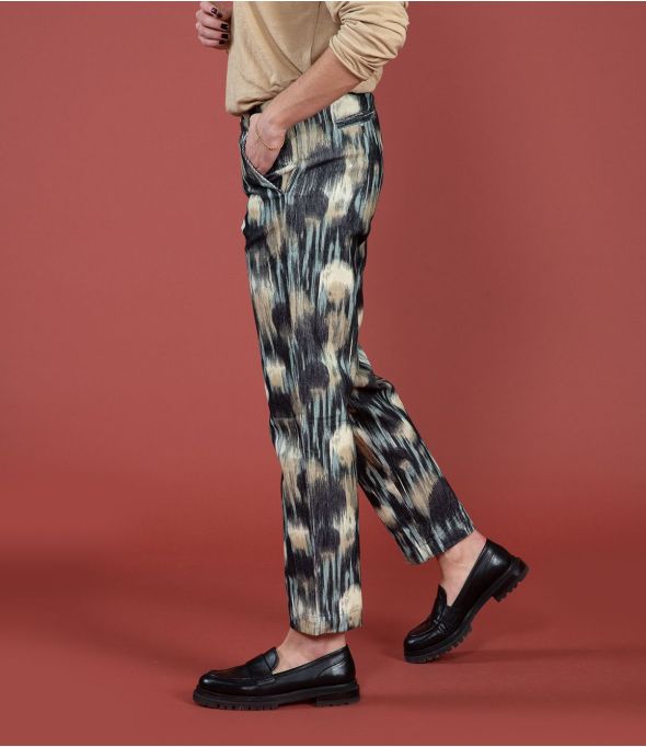 LENY VELVET ISA Anthrazit Hose aus Baumwolle - - Storiatipic