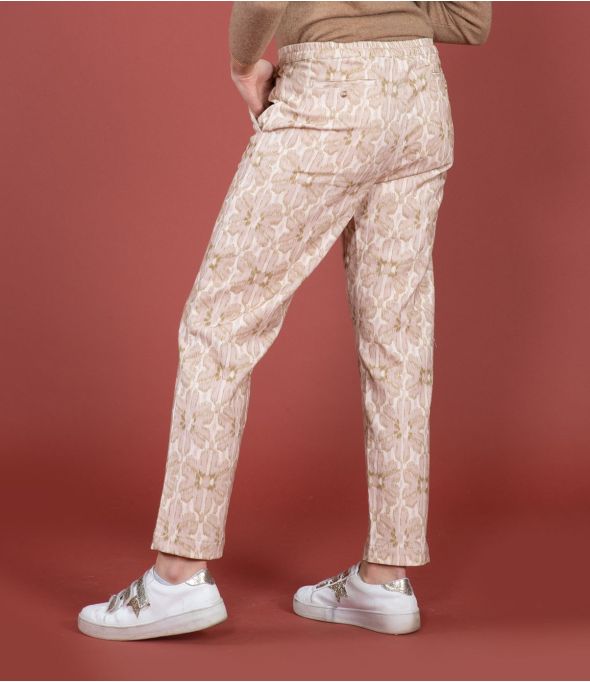 LENY VELOURS MARGOT ROSE Pantalon en Coton - - Storiatipic