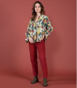LENY RED VELVET Katoenen broek - - Storiatipic LENY RED VELVET Katoenen broek - - Storiatipic