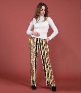 SASHA LUCE CHOCOLAT Pantalon en Viscose couleur Chocolat pour Femme Storiatipic - 1