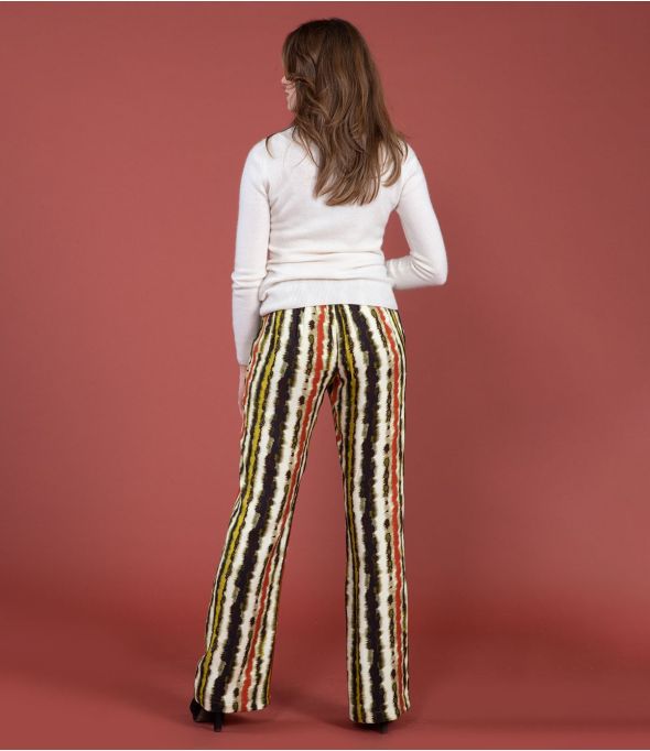 Pantalón de viscosa SASHA LUCE CHOCOLATE - - Storiatipic