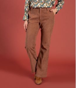 SASHA VELOURS CAMEL Pantalon en Coton - - Storiatipic SASHA VELOURS CAMEL Pantalon en Coton - - Storiatipic