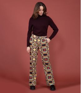 SASHA VELVET HIPPIE CAMEL Pantaloni in cotone - - Storiatipic