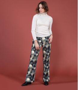 SASHA VELOURS ISA ANTHRACITE Pantalon en Coton - - Storiatipic SASHA VELOURS ISA ANTHRACITE Pantalon en Coton - - Storiatipic