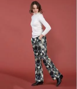 SASHA VELOURS ISA ANTHRACITE Pantalon en Coton couleur Anthracite pour Femme Storiatipic - 2