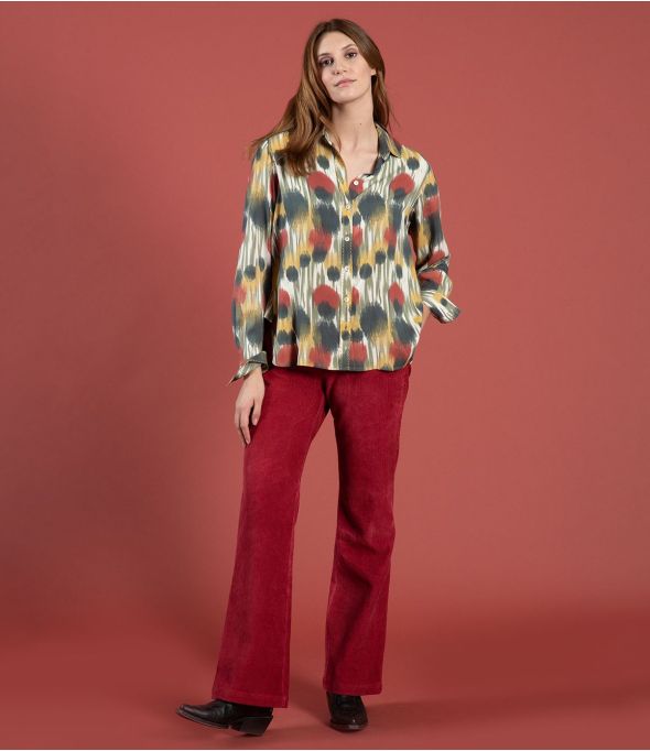 SASHA RED VELVET Pantaloni in cotone - - Storiatipic