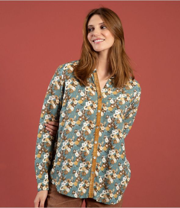 ALEX CAPUCINE AQUA Blouse en Modal couleur Aqua pour Femme Storiatipic - - Storiatipic