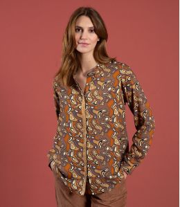ALEX LAGON BRUN Blouse en Modal - - Storiatipic ALEX LAGON BRUN Blouse en Modal - - Storiatipic