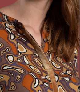 ALEX LAGON BRUN Blouse en Modal - - Storiatipic ALEX LAGON BRUN Blouse en Modal - - Storiatipic