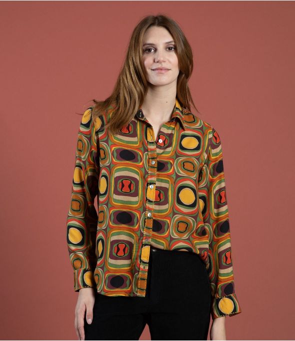 FRAN HIPPIE CAMEL Camicia in modal - - Storiatipic