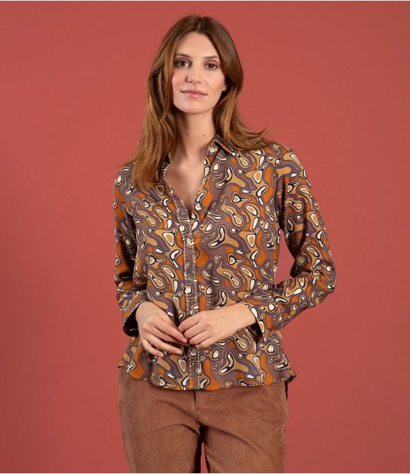 FRAN LAGON CAMICIA MARRONE in modal - - Storiatipic