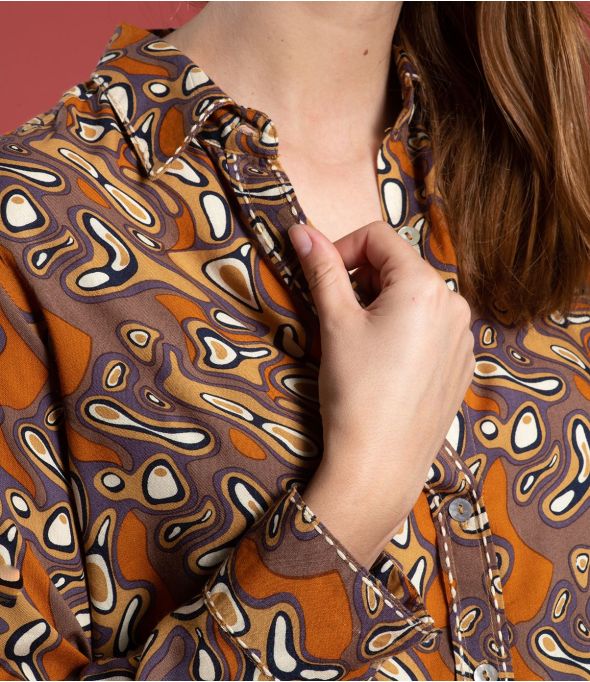 FRAN LAGON CAMICIA MARRONE in modal - - Storiatipic