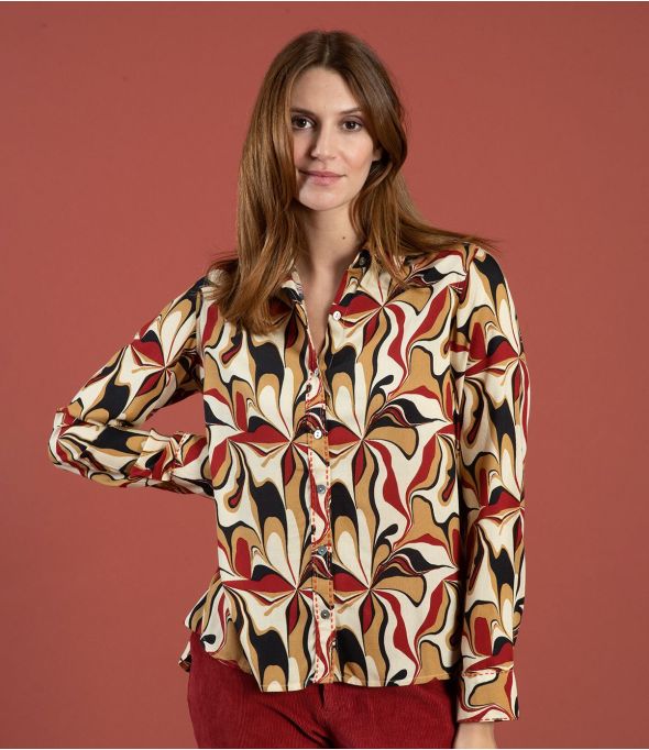 Camisa FRAN SEVENTY RED Modal - - Storiatipic