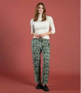 LENY LAGON VERT Pantalon en Viscose couleur Vert pour Femme Storiatipic - 1