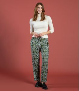 LENY LAGON VERT Pantalon en Viscose couleur Vert pour Femme Storiatipic - 1