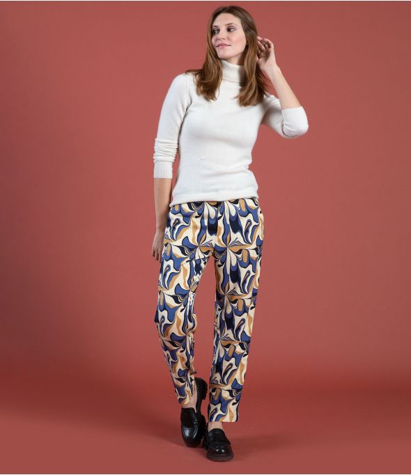 LENY SEVENTY BLUE Pantalón de viscosa - - Storiatipic