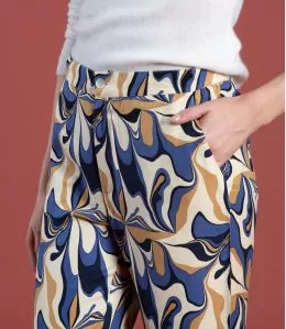 LENY SEVENTY BLEU Pantalon en Viscose couleur Bleu pour Femme Storiatipic - 2