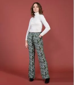 SASHA LAGON VERT Pantalon en Viscose couleur Vert pour Femme Storiatipic - 2