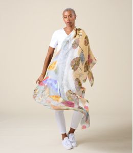 DORINE Echarpe en Laine, soie pour Femme - - Storiatipic DORINE Echarpe en Laine, soie pour Femme - - Storiatipic