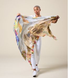 DORINE Echarpe en Laine, soie pour Femme - - Storiatipic DORINE Echarpe en Laine, soie pour Femme - - Storiatipic