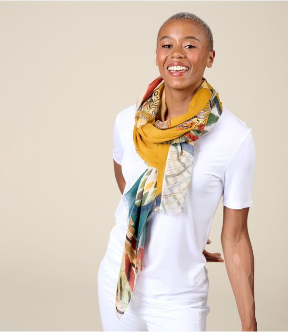 ELFY Scarf in Modal, Silk - - Storiatipic