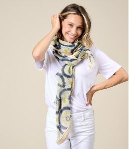 MANDALA Foulard en Laine, Coton - - Storiatipic MANDALA Foulard en Laine, Coton - - Storiatipic