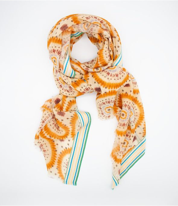Sciarpa MANDALA in lana, cotone - - Storiatipic