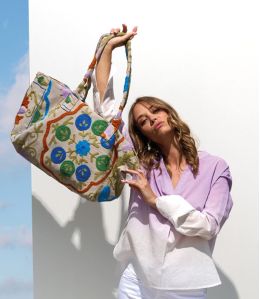 CRUISE FIORI Borsa in cotone - - Storiatipic CRUISE FIORI Borsa in cotone - - Storiatipic