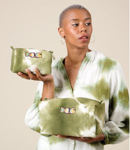 COSM IBIZA KHAKI Katoenen Toilettassen - - Storiatipic COSM IBIZA KHAKI Katoenen Toilettassen - - Storiatipic
