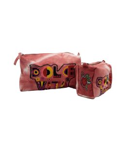 COSM BALI ROSE Trousses de toilettes en Coton - - Storiatipic COSM BALI ROSE Trousses de toilettes en Coton - - Storiatipic