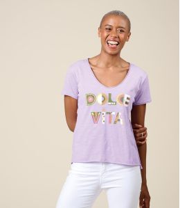 VITA DOLCE VITA PARME Cotton T-shirt - - Storiatipic VITA DOLCE VITA PARME Cotton T-shirt - - Storiatipic