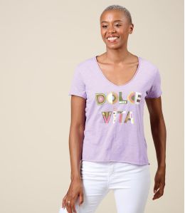 VITA DOLCE VITA PARME Cotton T-shirt - - Storiatipic VITA DOLCE VITA PARME Cotton T-shirt - - Storiatipic
