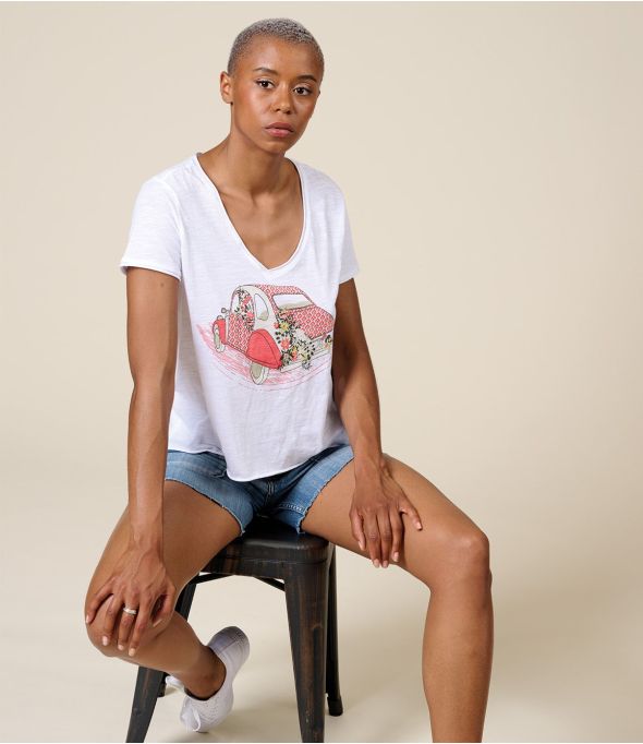 VITA DINA WHITE T-Shirt in cotone - - Storiatipic