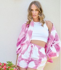 TIM IBIZA Shorts aus fuchsiafarbener Baumwolle - - Storiatipic TIM IBIZA Shorts aus fuchsiafarbener Baumwolle - - Storiatipic